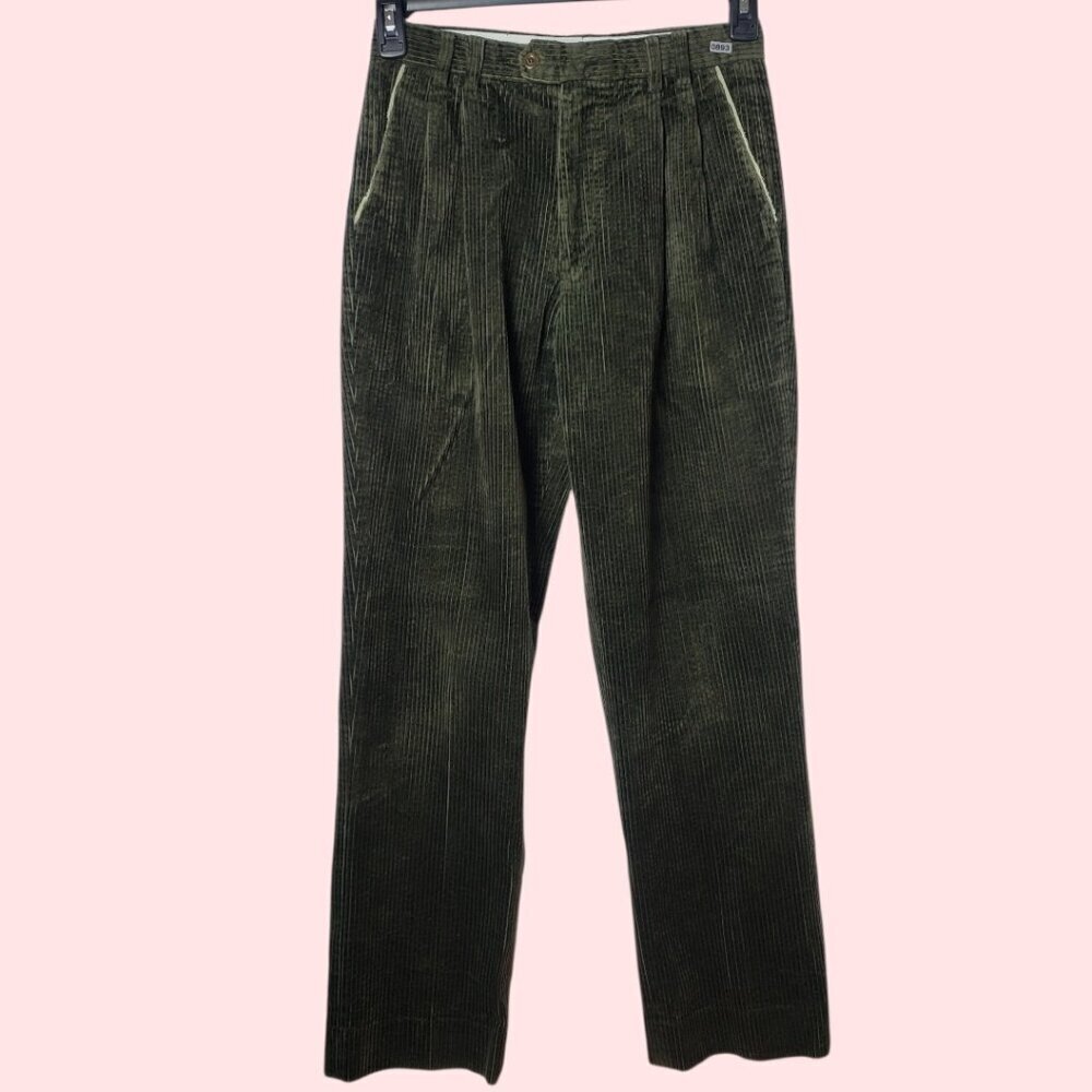 Vintage Vitto Niero Green Corduroy Pants Size 29